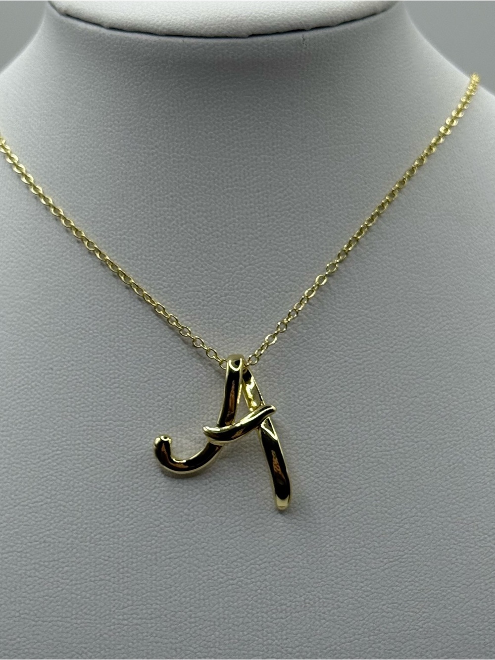 Gold tone Letter 'A' Initial Necklace - Unbranded
